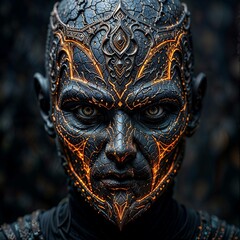 A terrifying black demon