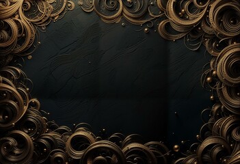 vintage background with golden frame