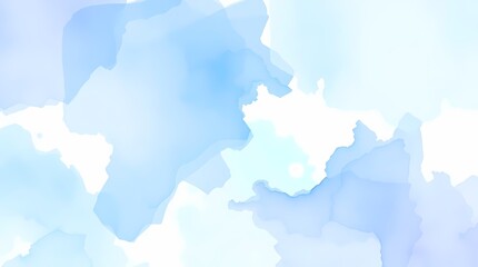 Fototapeta premium An abstract digital painting featuring a gradient of white, light blue, and blue hues, reminiscent of a sky or clouds with blurred edges and a slightly hazy effect