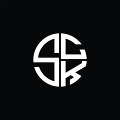 SCK logo SCK icon SCK monogram SCK letter minimalist Circle flat Unique modern abstract logo design.