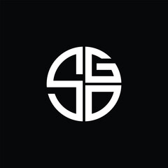 SGO logo SGO icon SGO monogram SGO letter minimalist Circle flat Unique modern abstract logo design.