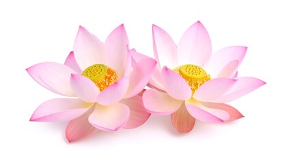 Fototapeta premium Two pink lotus flowers
