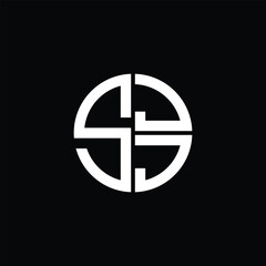 SJJ logo SJJ icon SJJ monogram SJJ letter minimalist Circle flat Unique modern abstract logo design.