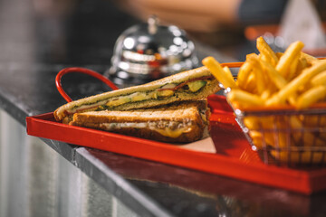 Crispy French Fries and Toast – Fast Food Concept