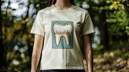 T Shirt Teeth Creative portrait of person wearing t shirt playful dental themed design Explore variation T shirt motivational dental health message T shirt funny dental pun T shirt playful dental