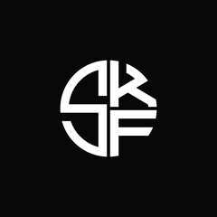 SKF logo SKF icon SKF monogram SKF letter minimalist Circle flat Unique modern abstract logo design.