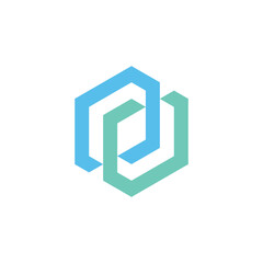 Interlocking Hexagon Boxes Logo.