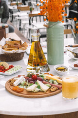 Traditional Turkish Breakfast Table with Various Dishes-Breakfast Table with Variety of Appetizers