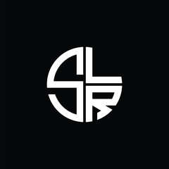 SLR logo SLR icon SLR monogram SLR letter minimalist Circle flat Unique modern abstract logo design.