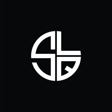 SLQ logo SLQ icon SLQ monogram SLQ letter minimalist Circle flat Unique modern abstract logo design.