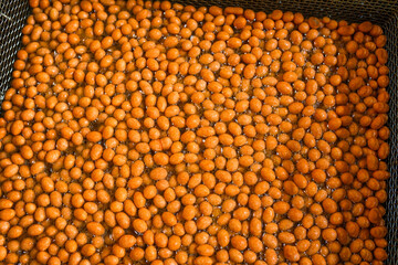Original name(s): Close-Up of Crispy Roasted Chickpeas – Healthy Snack Idea-Toasted Chickpeas –...