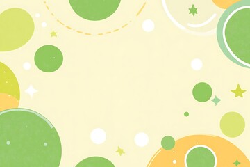 Abstract circles and stars, pastel colors