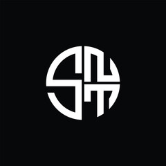 SNT logo SNT icon SNT monogram SNT letter minimalist Circle flat Unique modern abstract logo design.