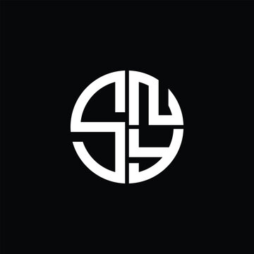 SNY logo SNY icon SNY monogram SNY letter minimalist Circle flat Unique modern abstract logo design.