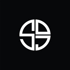 SOJ logo SOJ icon SOJ monogram SOJ letter minimalist Circle flat Unique modern abstract logo design.
