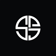 SPJ logo SPJ icon SPJ monogram SPJ letter minimalist Circle flat Unique modern abstract logo design.