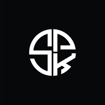 SPK logo SPK icon SPK monogram SPK letter minimalist Circle flat Unique modern abstract logo design.