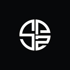 SPZ logo SPZ icon SPZ monogram SPZ letter minimalist Circle flat Unique modern abstract logo design.