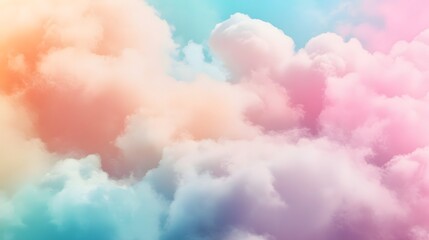 Fototapeta premium Pastel cloudscape of soft hues.