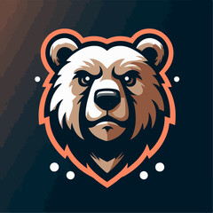 bear head logo mascot vector illustration
