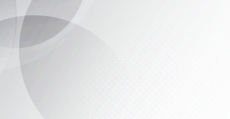 Minimalist Gray and White Abstract Background with Overlapping Circles and Subtle Dots Texture for Modern and Clean Designs, Web and Print Materials