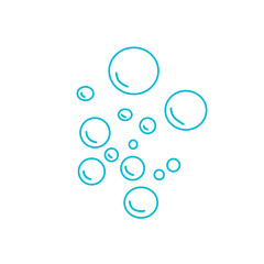 water bubble vector line art