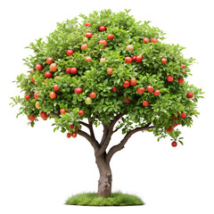 Apple tree isolated on white background