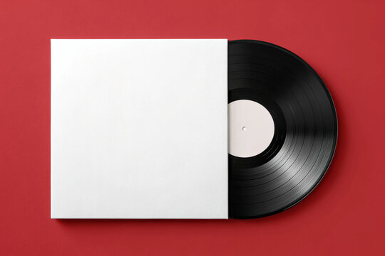 Vinyl Disc Mockup with Blank Cover Template Side View for Classic Music Album Design Isolated on Clean Background

 - Powered by Adobe