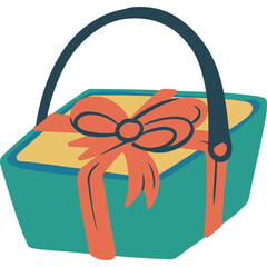 Handwoven Gift Basket Birthday Icon