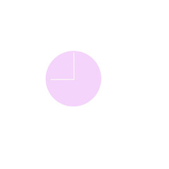 Pink Clock Icon – Flat Vector Design on White Background.A simple and elegant pink clock icon in flat vector style. Perfect for time management apps, user interface design, or schedule illustrations.