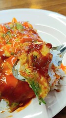 Omelet with Chili and Tomato Sauce Recipe