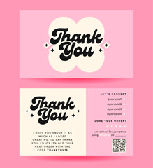 Business thank you card design vector