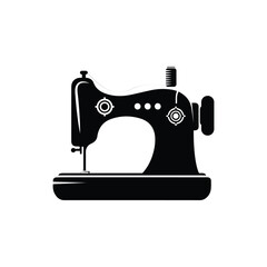 Sewing Machine Illustration Unique Silhouette