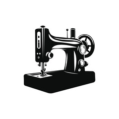 Sewing Machine Illustration Black Machine