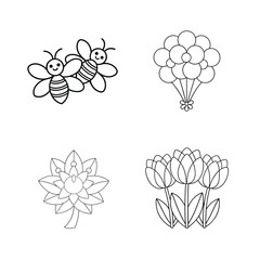 Coloring page vector illustration icon