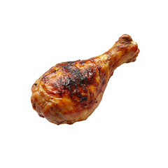Grilled Chicken Drumstick, Isolated on Transparent Background