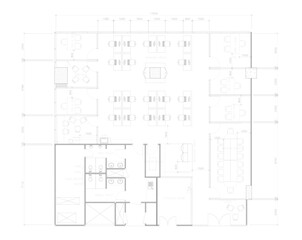 Furniture layout layout layout, office layout, meeting room, manager's room, and desk layout, vector format.