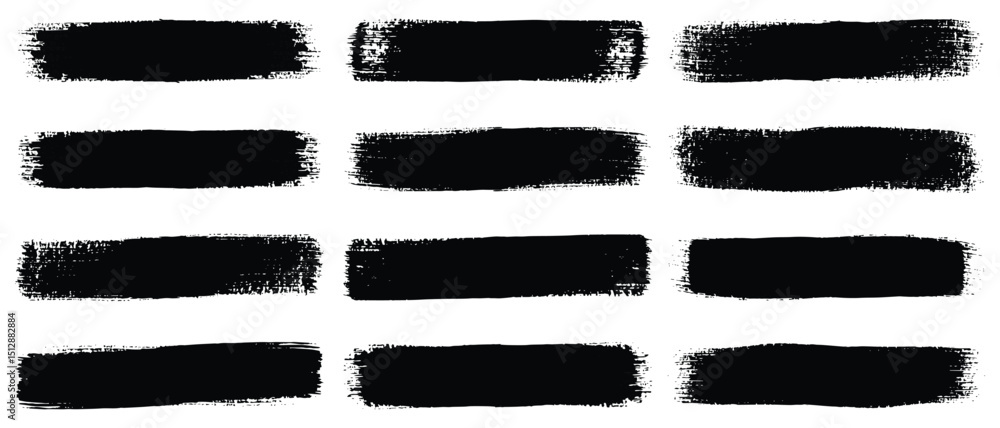 Aufkleber brush strokes vector. brush. set of text boxes. paintbrush collection. grunge design elements. dirty