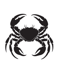 Simple_Silhouette_of_Black_Crab_Vector