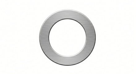 Brushed Metal Hollow Circle Design Element, Template, Graphic