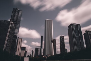 Skyscrapers reaching for the heavens above