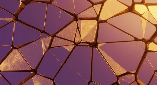 Faceted sphere reveals glowing interior