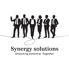 Business people, set of vector silhouettes and silhouettes of men
