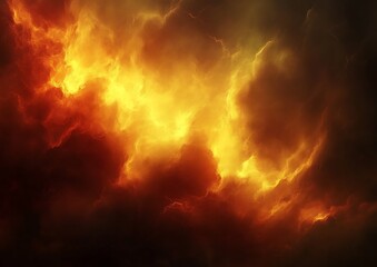 Fiery, dramatic cloudscape