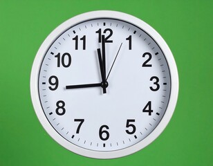 White clock on green background (4)