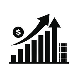 business graph with arrow
