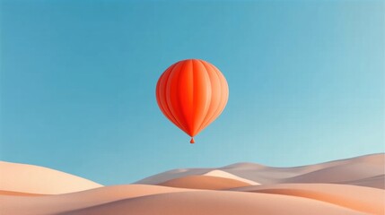A bouncy balloon floating gently into the sky with the wind.