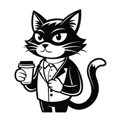 cat with a cup