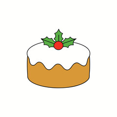 vector illustration of a cake