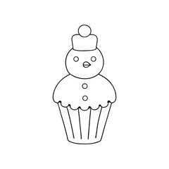 vector illustration of a cupcake